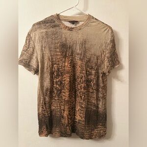 Woman’s Brown Graphic Blouse